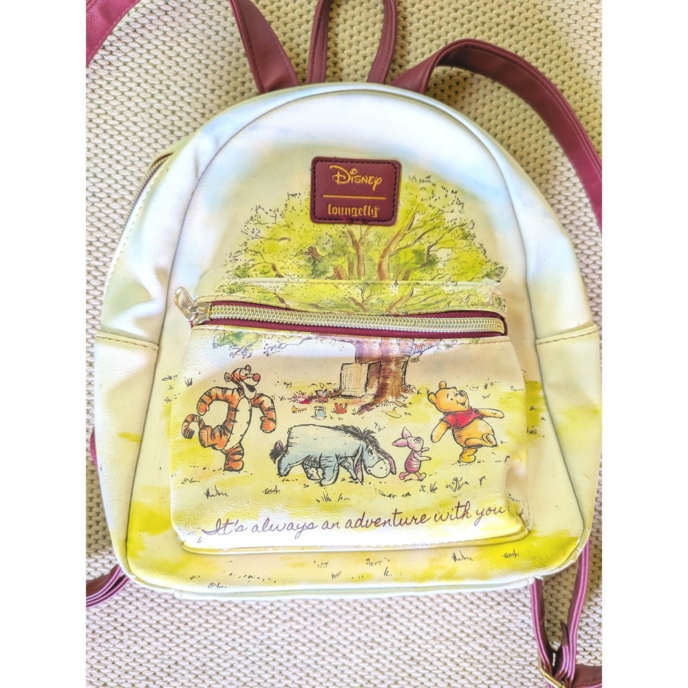 Loungefly Mini Backpack Disney Cottagecore Whimsical Pooh Tigger Eeyore Piglet - Picture 2 of 6